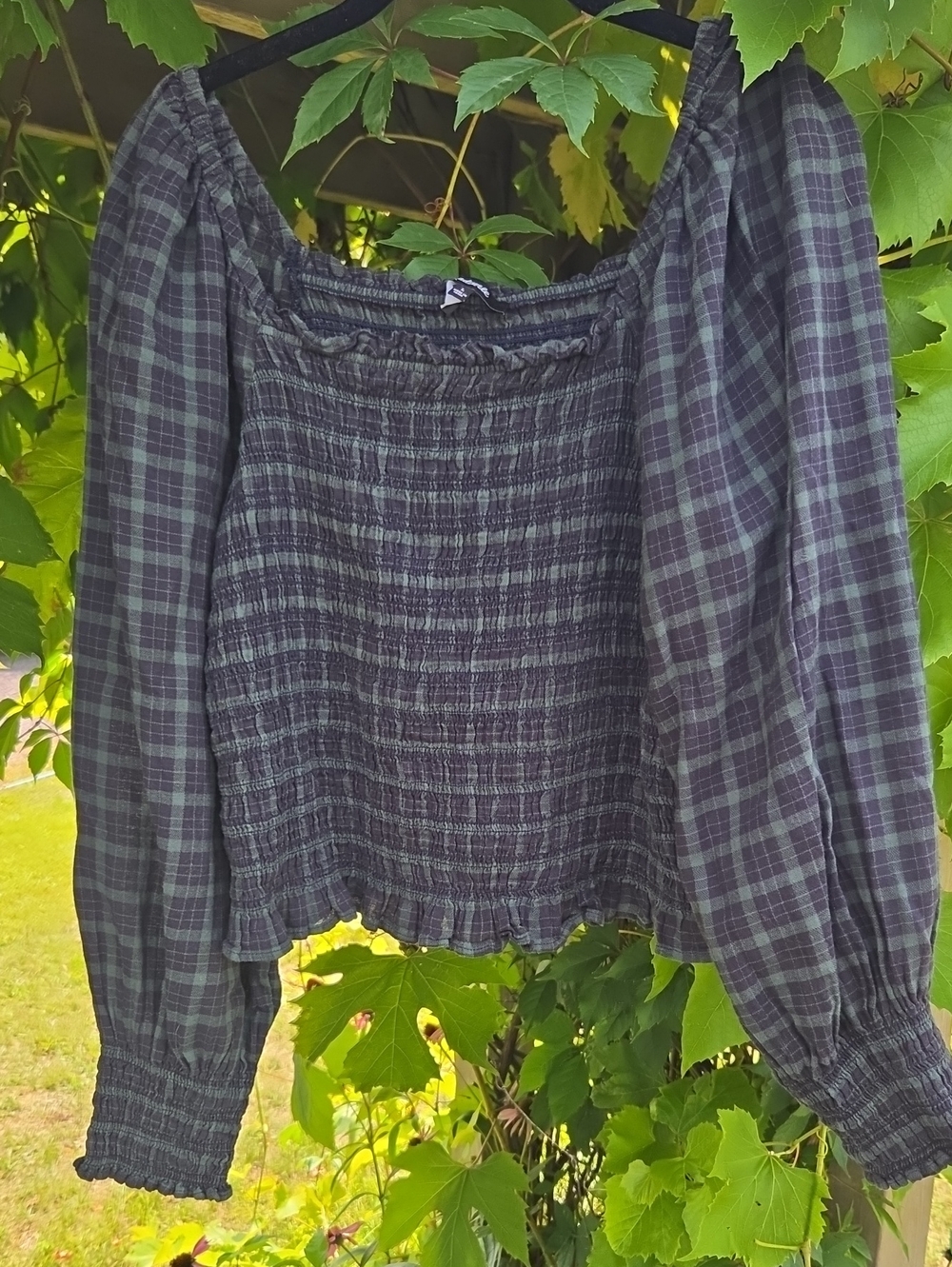 Madewell 100% Cotton Smocked Top Size L